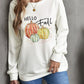 Letter Pumpkin Print Sweatshirt