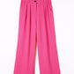 Rose Pleated High Waist Wide Leg Casual Pants