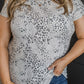 Plus Size Spotted Animal Print Chest Pocket T-shirt
