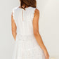 White Frill Trim Sleeveless Babydoll Dress