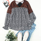 Leopard Patchwork Long Sleeve Top