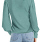 Bubble sleeve round neck loose casual shirt