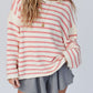 Striped Drop Shoulder Oversized Sweater