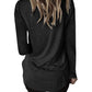 Crisscross V Neck Long Sleeve Top