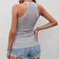 Gray Ribbed Knit Tank