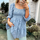 French square collar peplum top