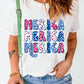 White MERICA Flag Element Graphic Tee