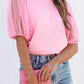Pink Tulle Puff Sleeve Top