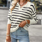 Soft Warm Casual Striped Sweater