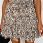 Leopard Print Ruffle Mini Skirt