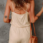 Spaghetti Straps V Neck Crisscross Back Romper