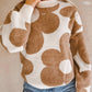 Big Flower Pattern Drop Shoulder Sweater