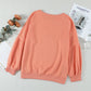 Raglan Patchwork Sleeve Pullover Sweatshirt