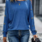 Knitted high stretch warm winter fashion casual blouse