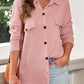 Plush Button Down Pocketed Shirt Jacket