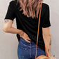 Holes Crew Neck Cotton Mixed T-shirt
