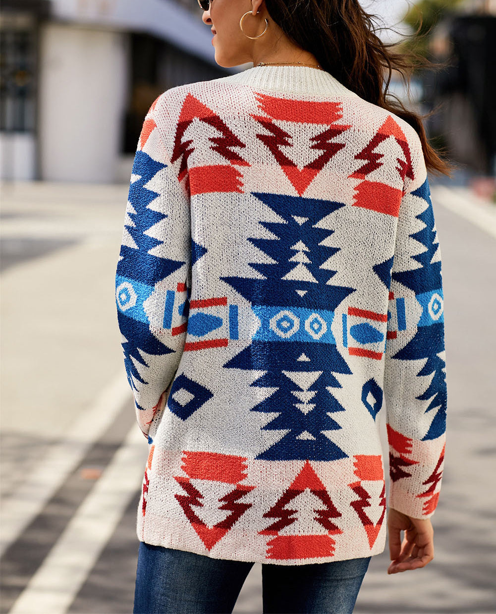 Moraga Pocketed Aztec Cardigan