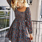 Elegant cake dress French square neckline