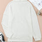 White Cowl Neck Textured Sweatshirt