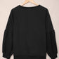 Raglan Patchwork Sleeve Pullover Sweatshirt