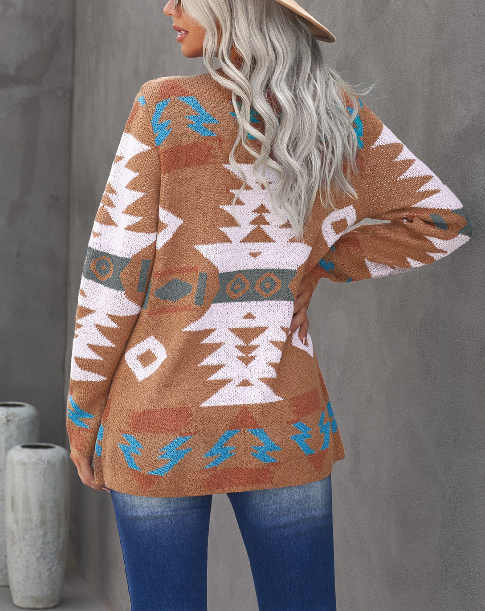 Moraga Pocketed Aztec Cardigan