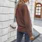 Simple solid color V-neck blouse