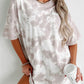 Tie-dye Round Neck Short Sleeve Top