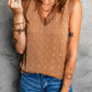Swiss Dot Lace Stitching V Neck Tank Top