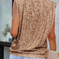 Apricot Sequin Round Neck Tank Top