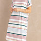 Short-Sleeved Striped T-shirt Mini Dress