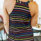 Colorful Striped Halter Tank Top