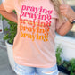 Pink mama Praying Letter Graphic Print T Shirt
