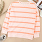 Striped Drop Shoulder Pullover Sweatshirt