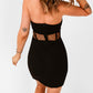 Split Bandeau Bodycon Mini Dress