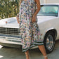 Purple Vintage Long Floral Sundress