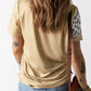 Bleached Leopard Print Crew Neck T Shirt