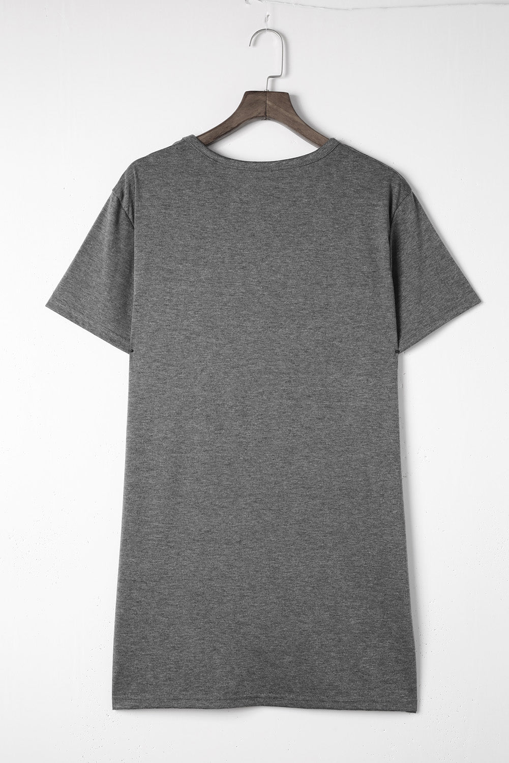 Gray LET\'S GO GIRLS Casual T Shirt Dress
