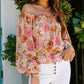 Floral Print Off the Shoulder Blouse