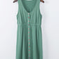 Buttons Sleeveless High Waist Mini Dress