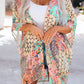Multicolor Floral Open Sheer Shimmer Kimono