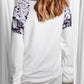 Long Sleeve Top With Leopard Snakeskin Print
