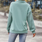 Zip-Panel Casual Sweatshirt Jacket