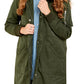 Fur Trim Hooded Longline Coat