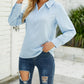 Long-sleeved shirt jacquard fur ball casual loose tops