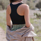 breasted short tank top