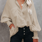 Billowy Sleeves Pocketed Shirt