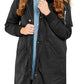 Fur Trim Hooded Longline Coat
