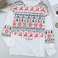 Multicolor Christmas Graphic Print Long Sleeve Top