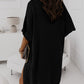 Dolman Half Sleeve Pocketed Long Cardigan