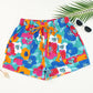 Floral Print Drawstring Elastic Waist Casual Shorts